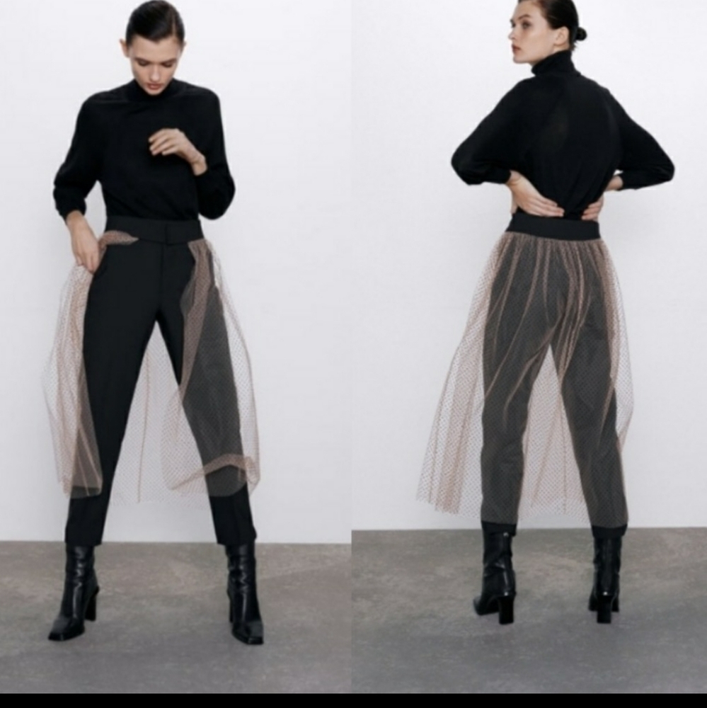 Zara pants with tulle